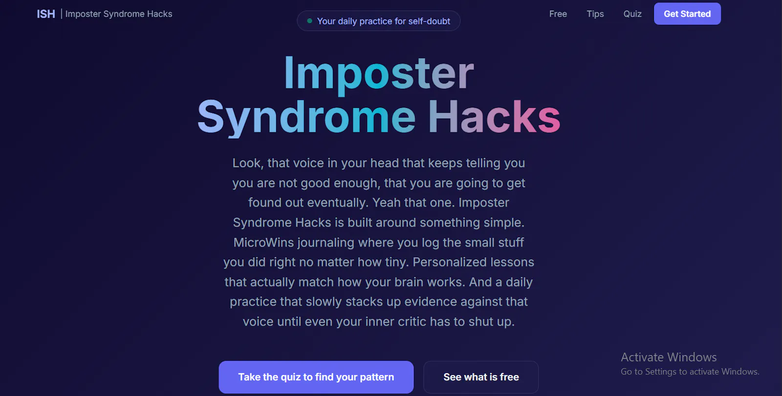 Imposter Syndrome Hacks screenshot 1