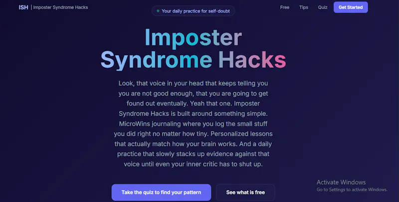 Imposter Syndrome Hacks screenshot 1