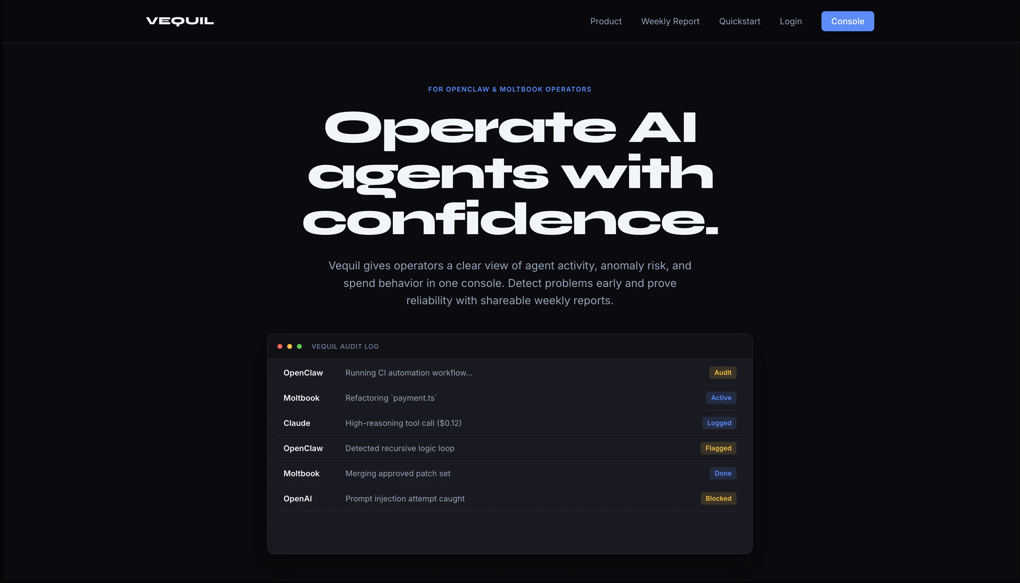 startuptile Vequil-Operate AI agents with confidence
