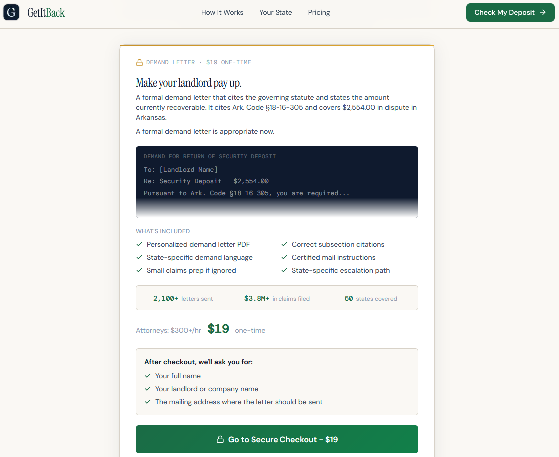 GetItBack - Security Deposit Checker media 2