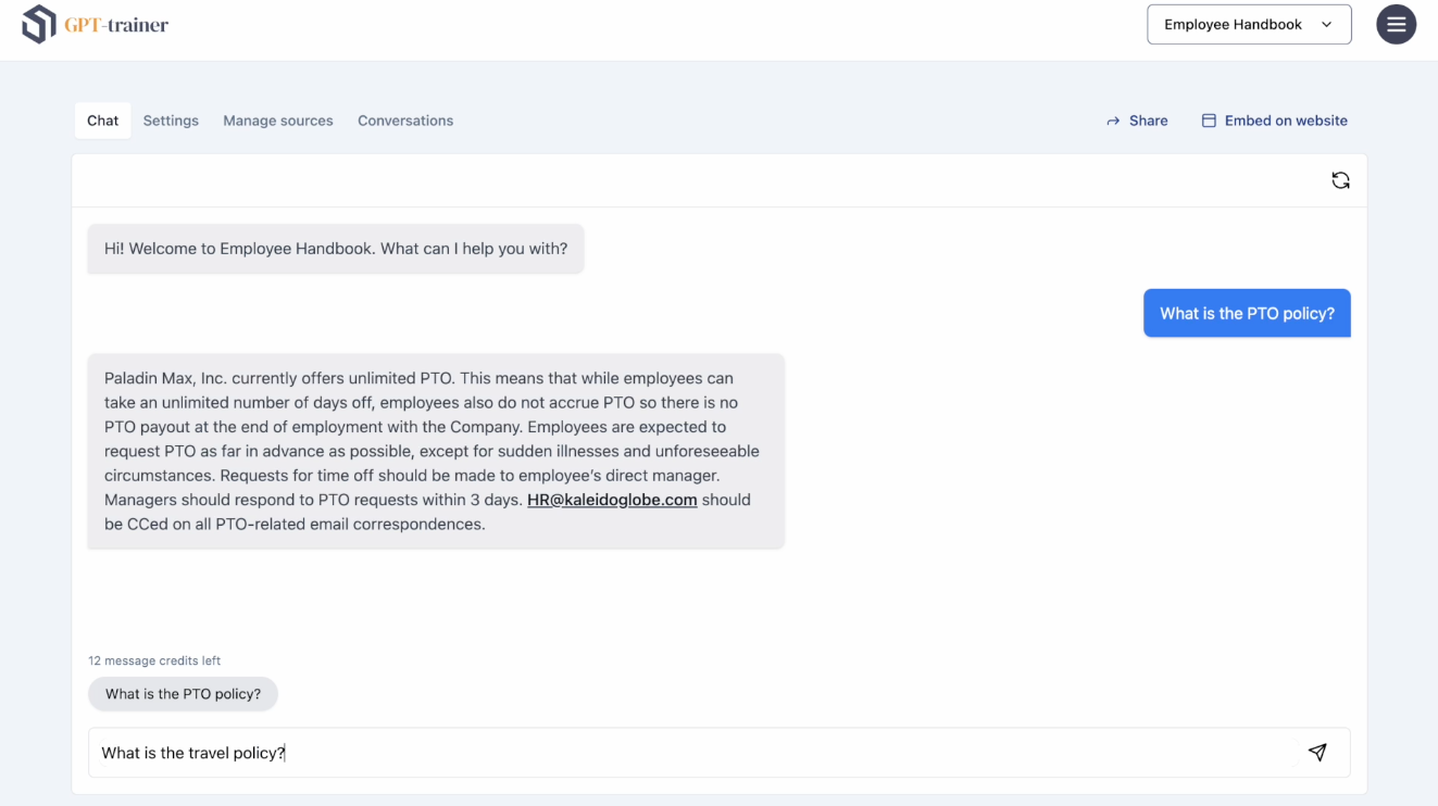 وسائط GPT-Trainer - لا رمز ، باني chatbot منظمة العفو الدولية 2