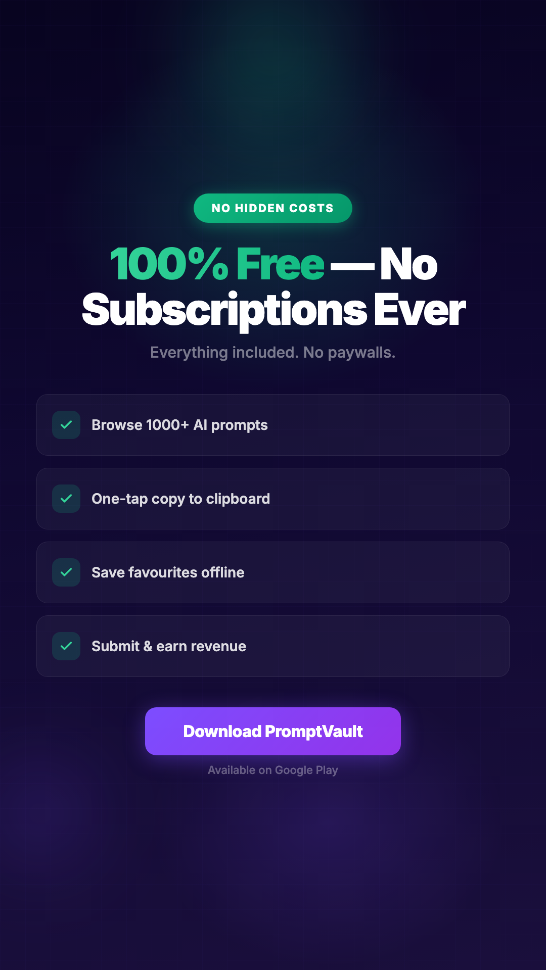 PromptVault : AI Prompt Library gallery image
