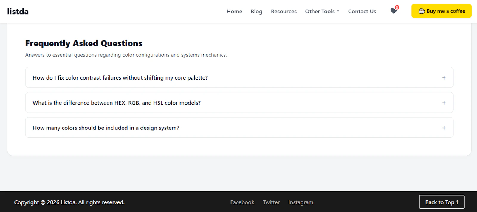 Listda | Free Color Palette Generator screenshot 5