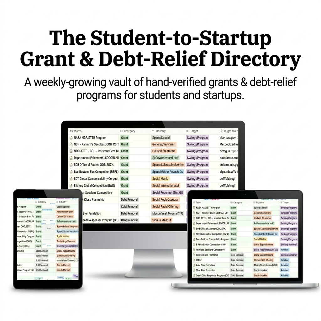 Weekly Grant & Debt-Relief Directory