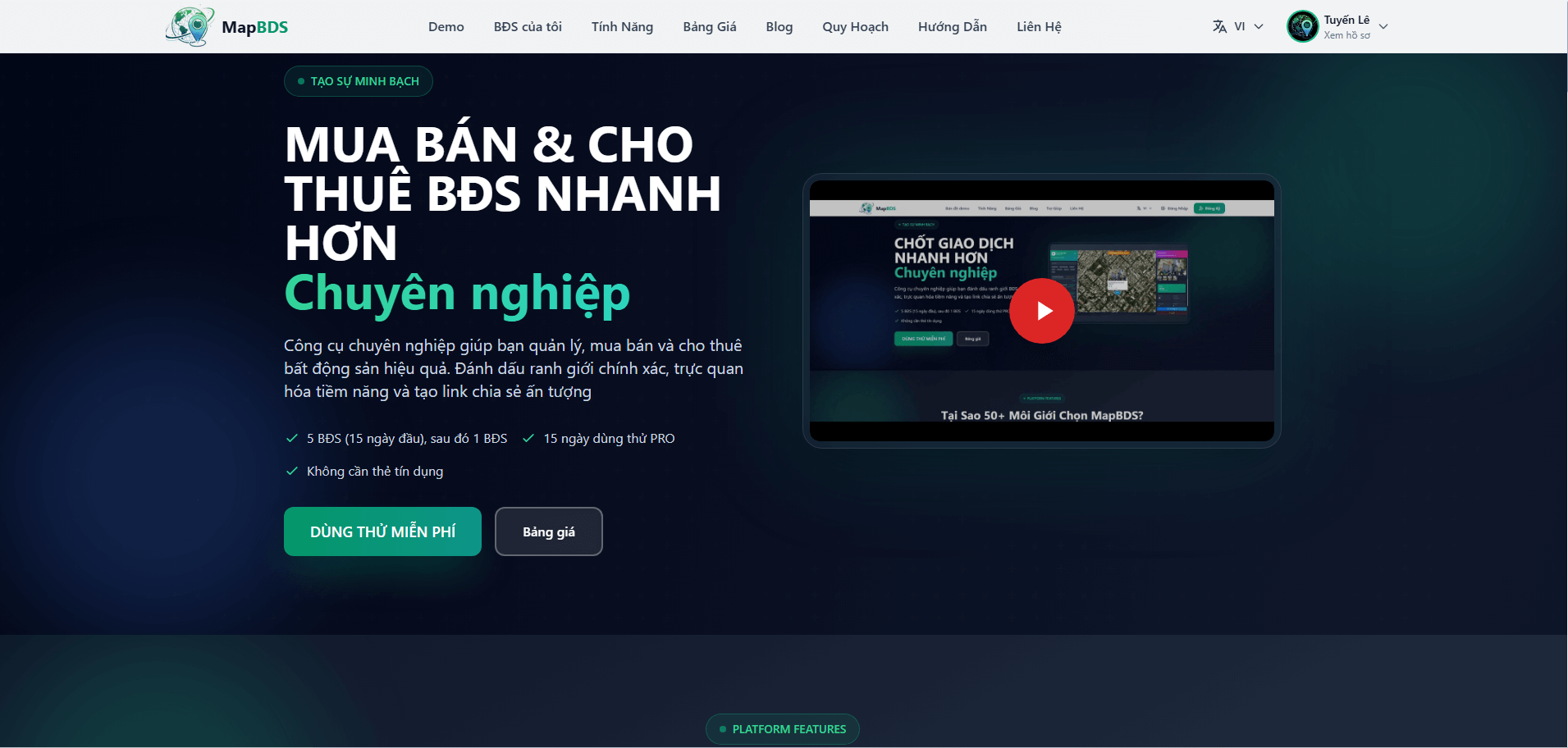 MapBDS - Main product screenshot demonstrating key features and user interface
