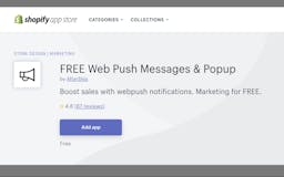 Shopify FREE Web Push Messages & Popups media 1