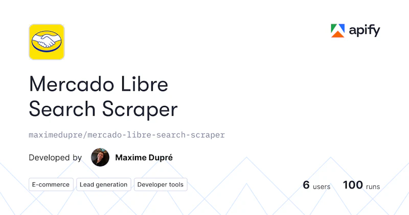 Mercado Libre Search Scraper screenshot 1