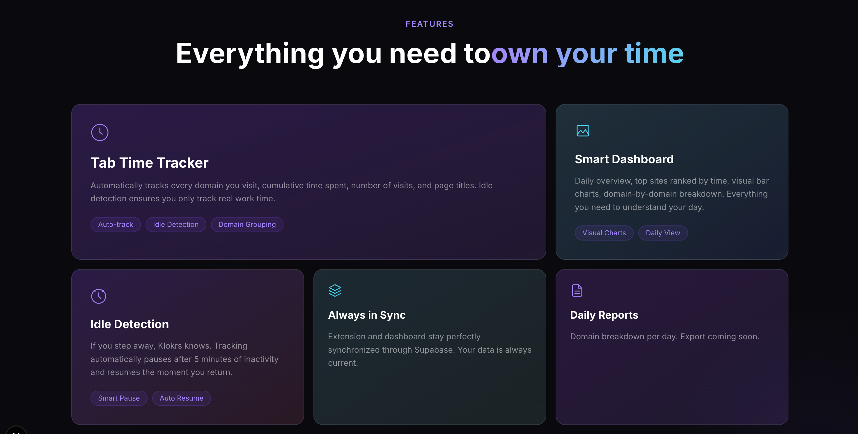 Klokrs — Tab Time Tracker for Engineers gallery image