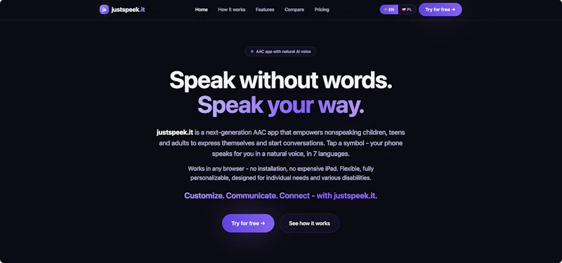 justspeek.it screenshot 2