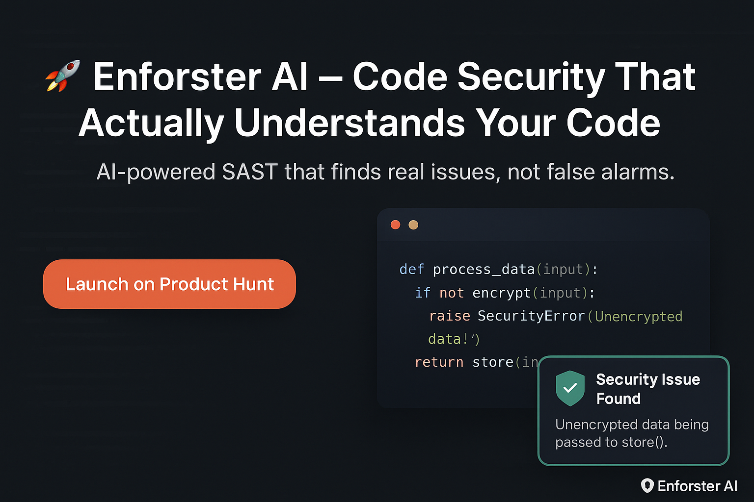 Enforster AI – Contextual Code Security gallery image