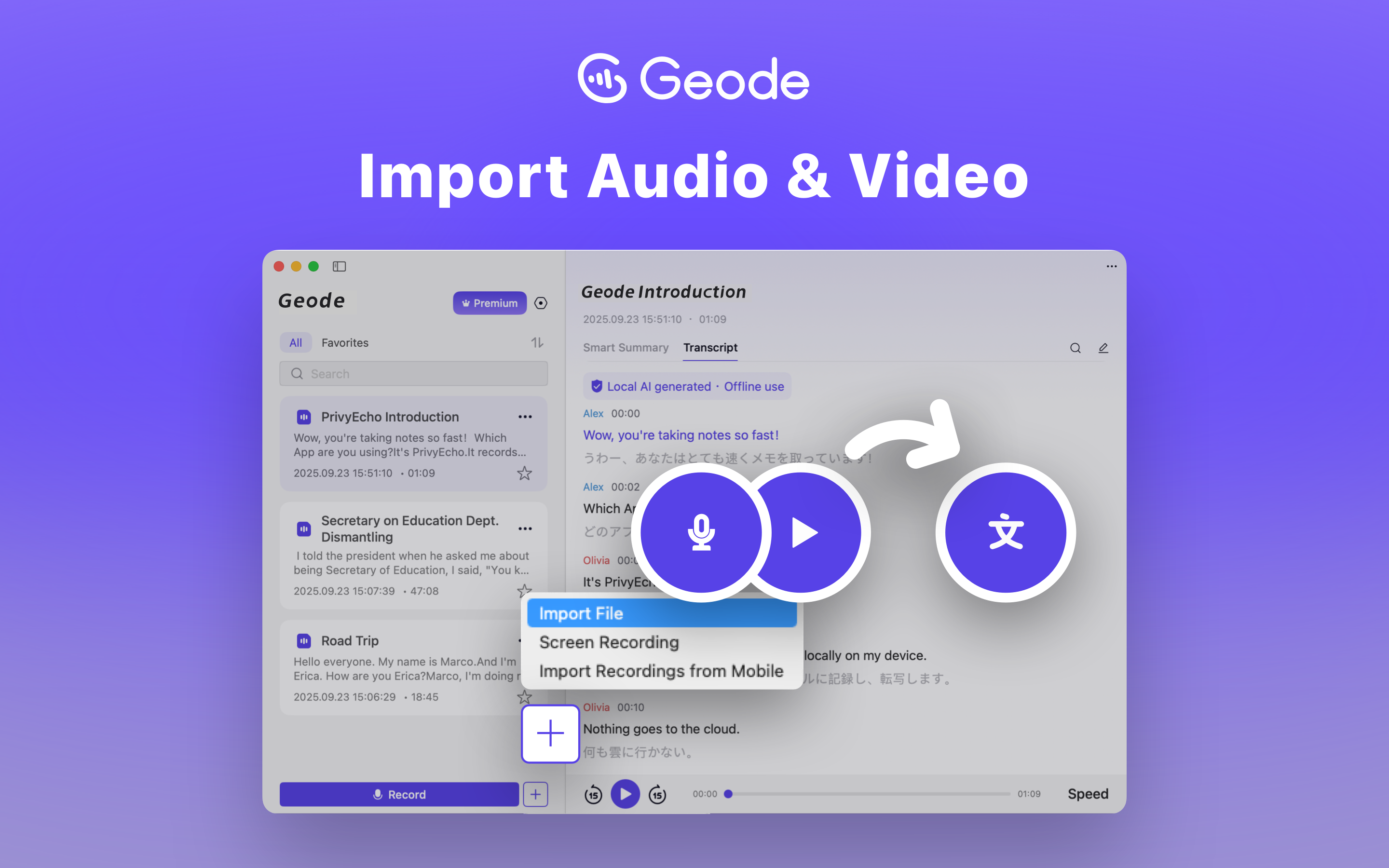 Geode — AI Transcription, No Cloud gallery image