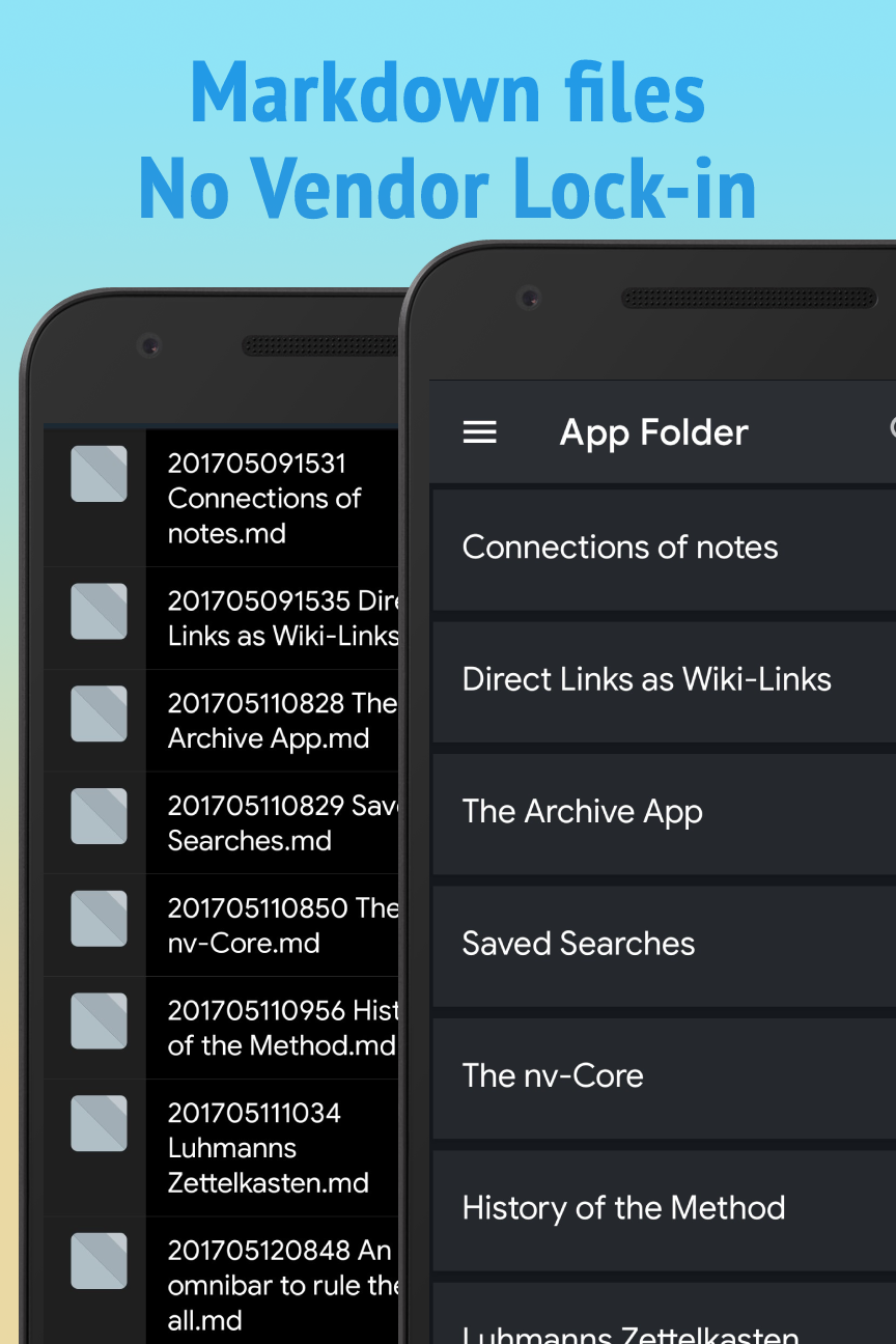 Zettel Notes - Ihr privates Zettelkasten- und Markdown -Note nehmen Lösung Medien 1