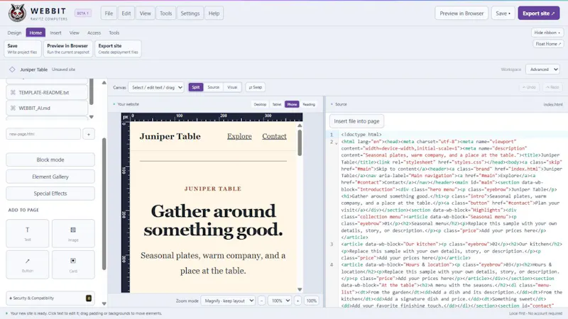 Webbit screenshot 4