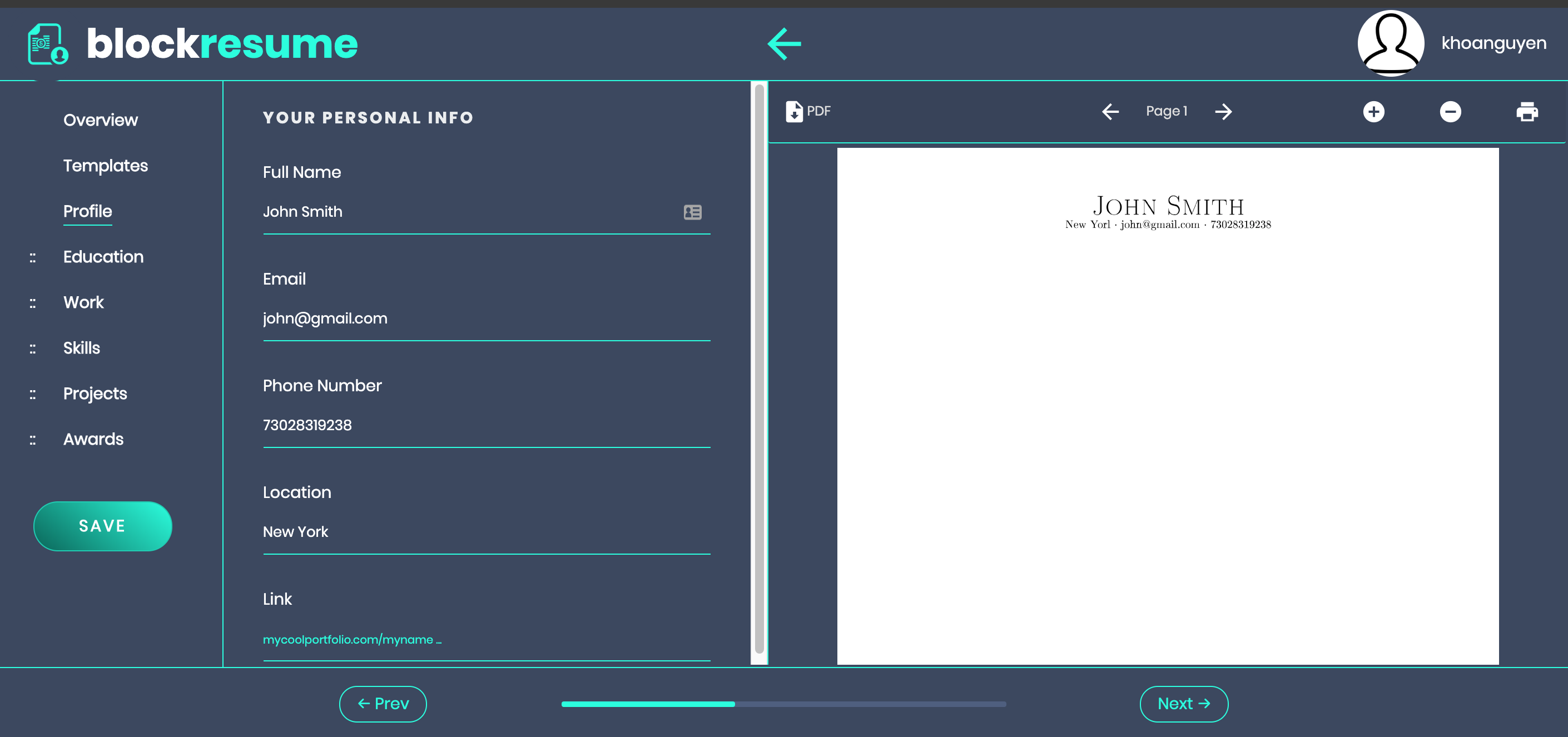 BlockResume gallery image