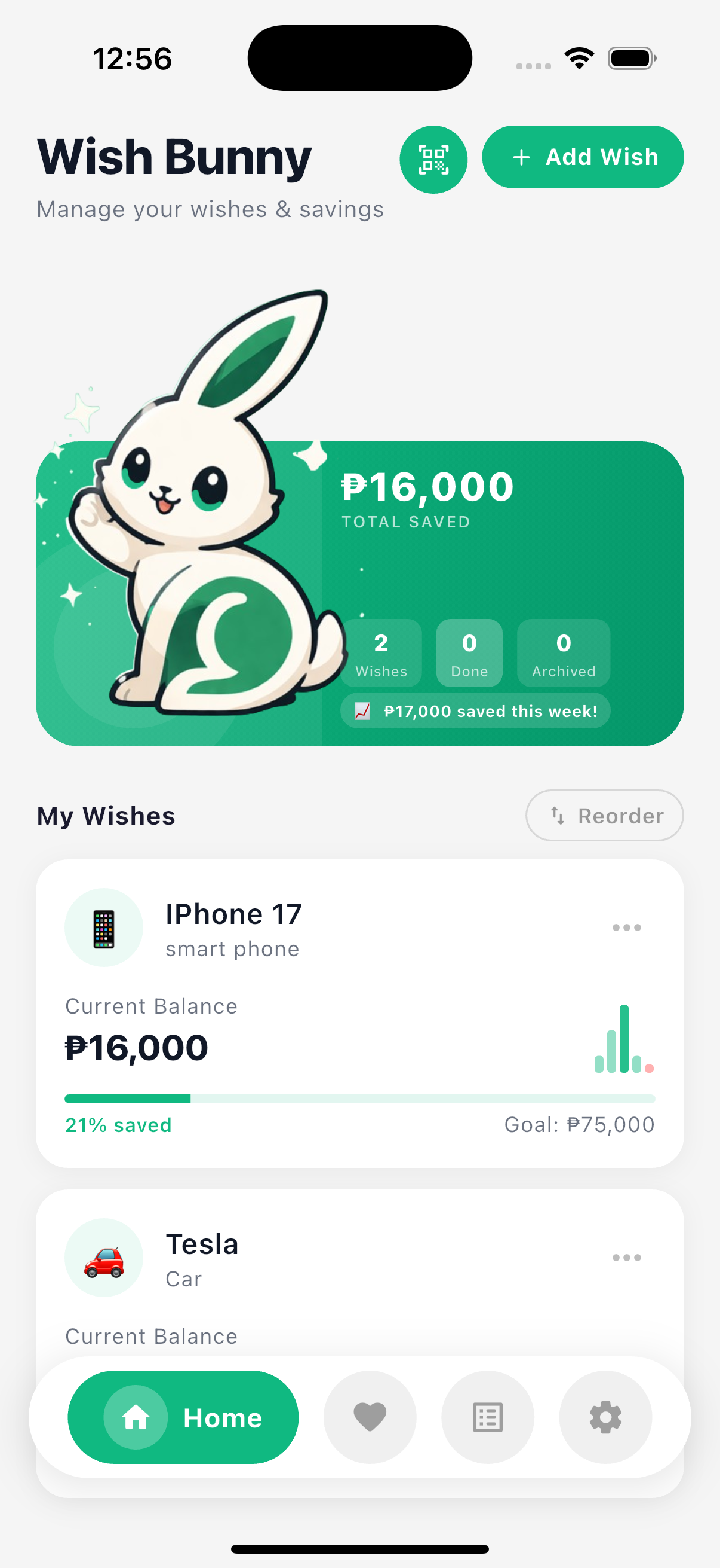 Wish Bunny — Build your savings habit gallery image