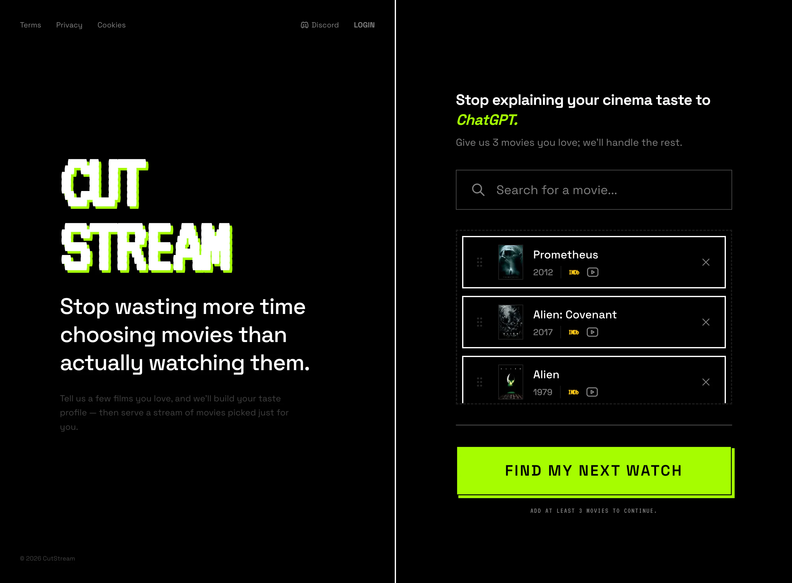 CutStream screenshot 1
