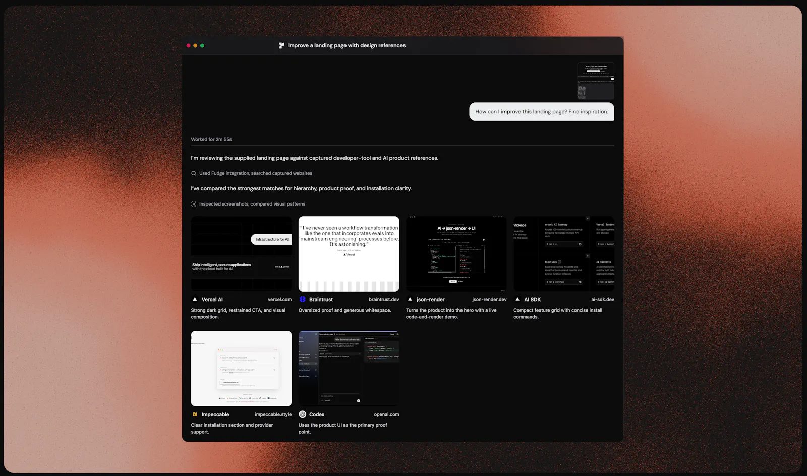 Fudge MCP screenshot 1