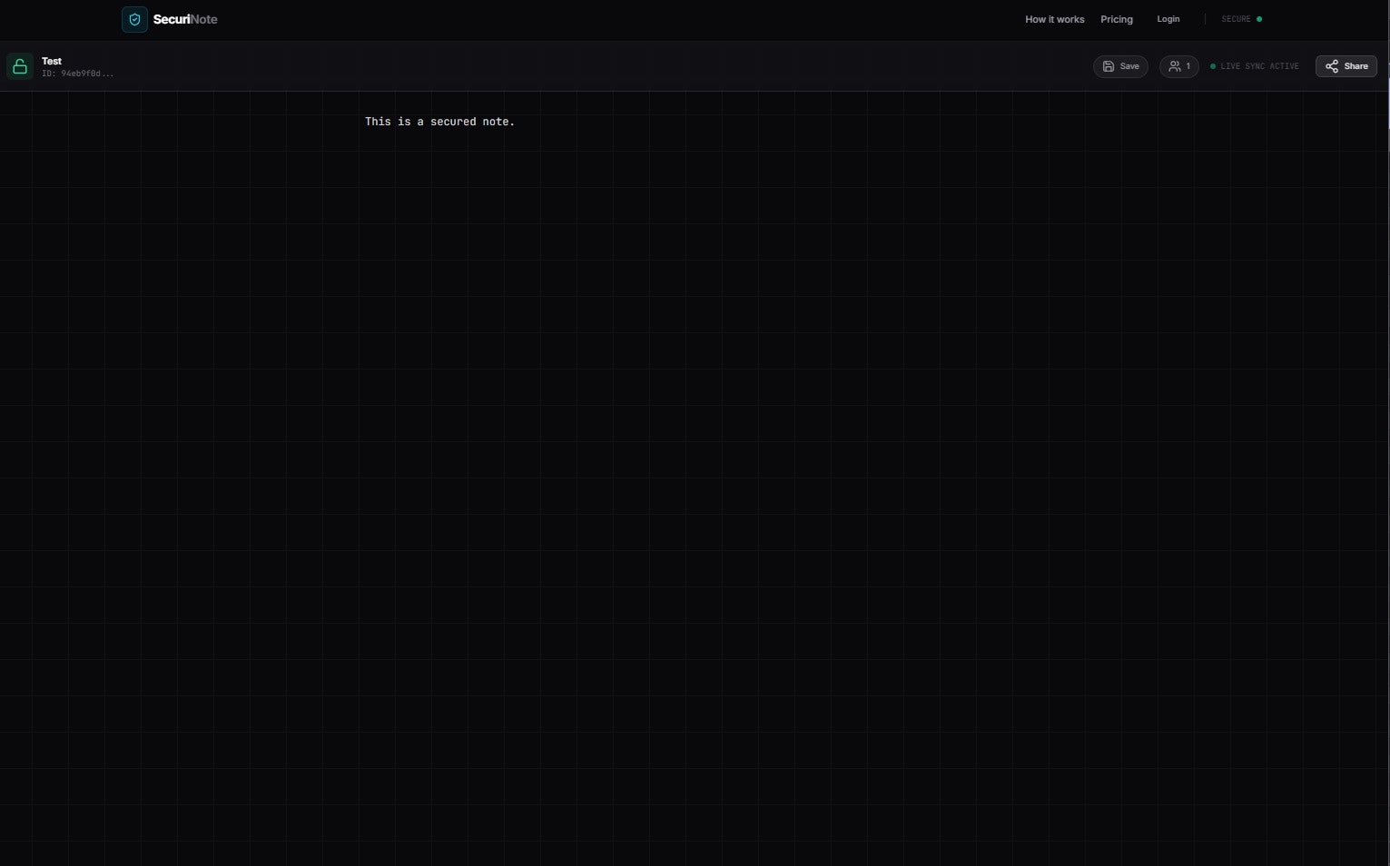 SecuriNote - Screenshot 4 showing product features and functionality