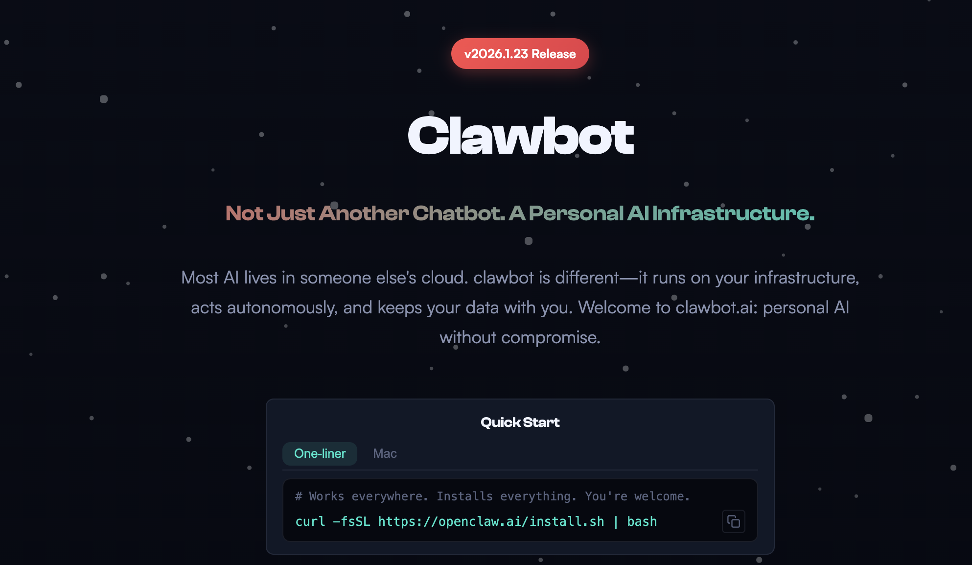 clawbot - Personal AI Assistant screenshot 1