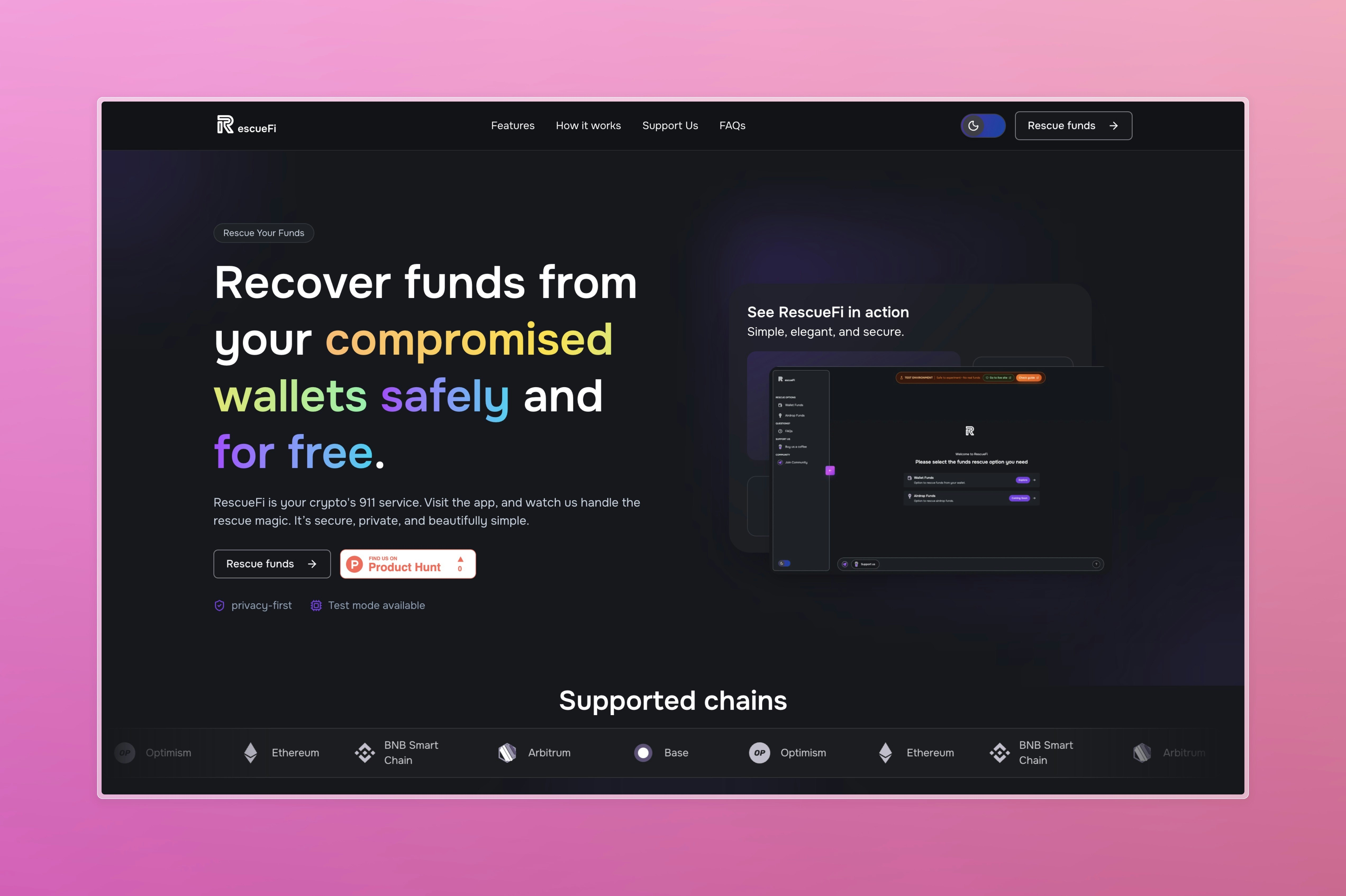 وسائط Rescuefi - استعادة الأموال من محافظك المخترقة بأمان 4