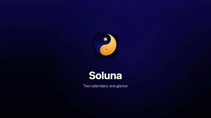 Soluna Calendar for macOS screenshot 1 (video preview)