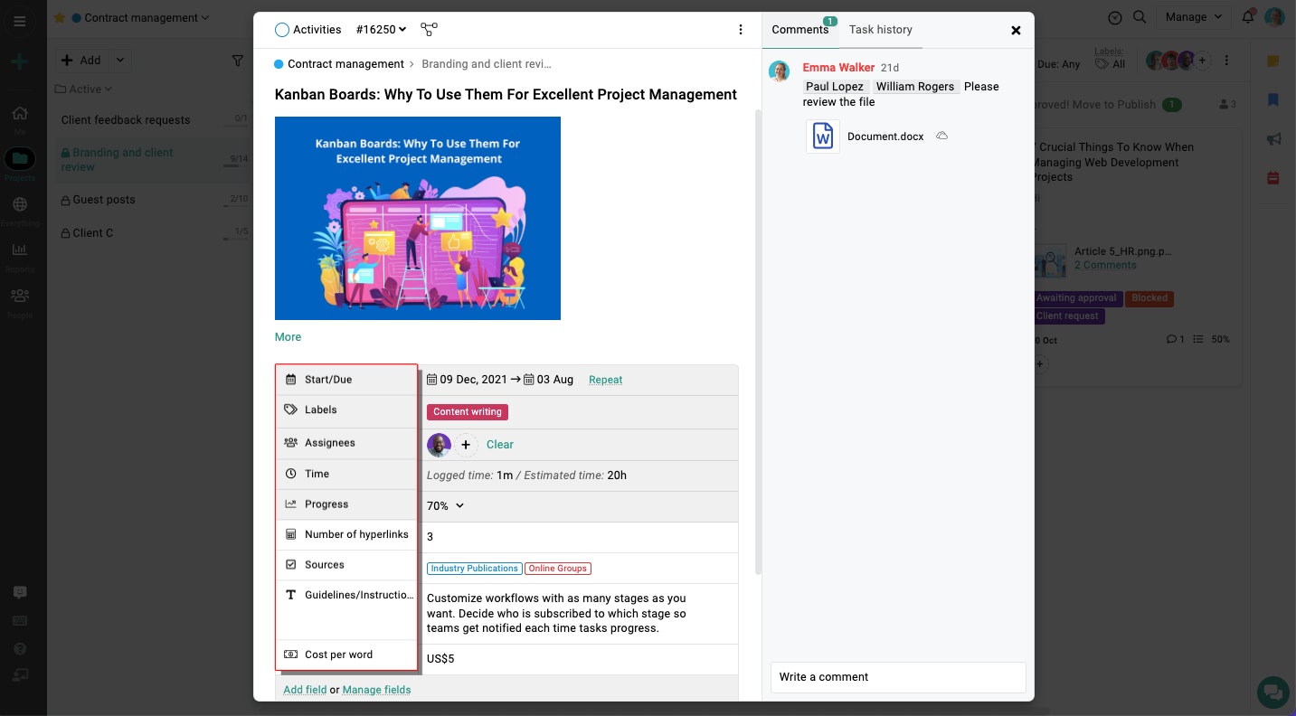 Bidang Custom ProofHub media 2