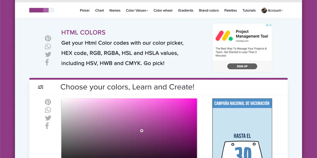 Html Colors: Discover HTML color codes for your website | Product Hunt