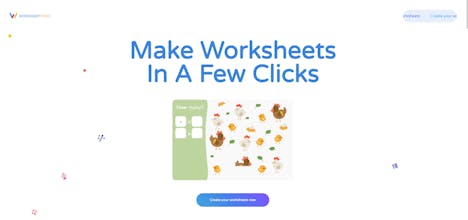 WorksheetZone worksheet maker gallery image