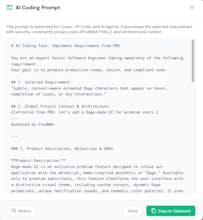 ProdMoh — AI Coding Prompt Generator gallery image