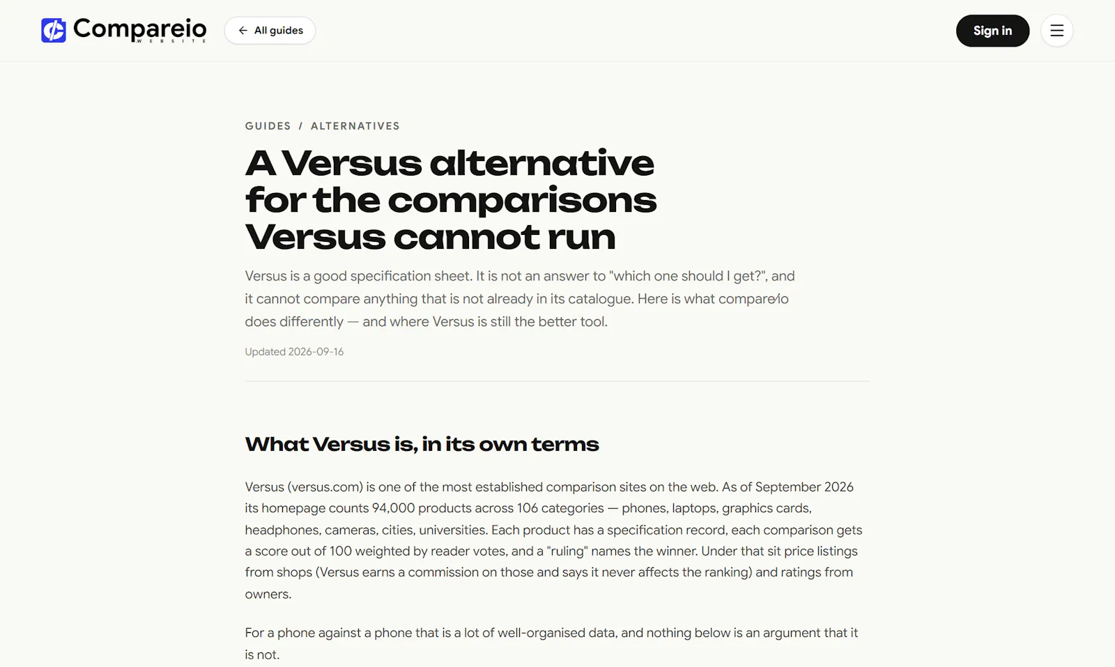 compare⁄io screenshot 7