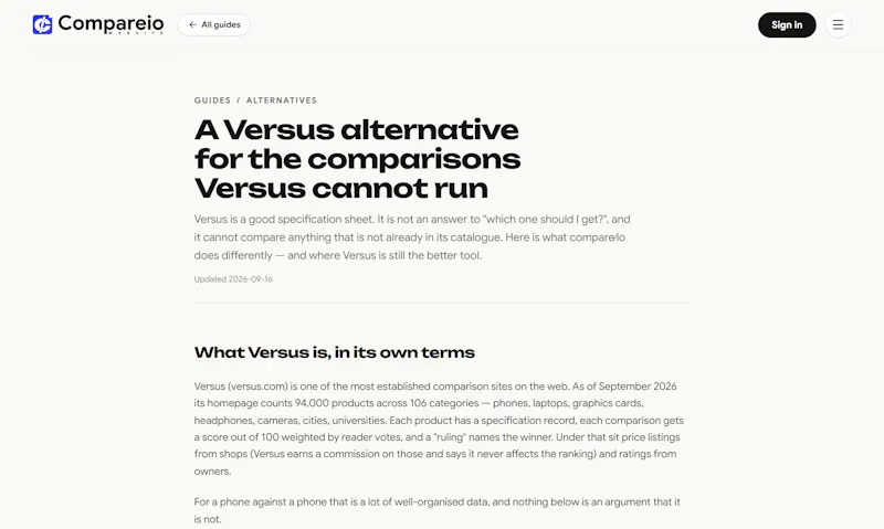 compare⁄io screenshot 7