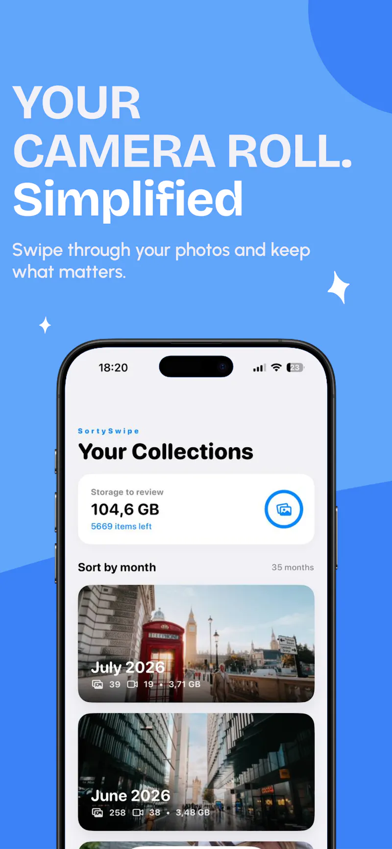 SortySwipe: Photo Cleaner screenshot 1