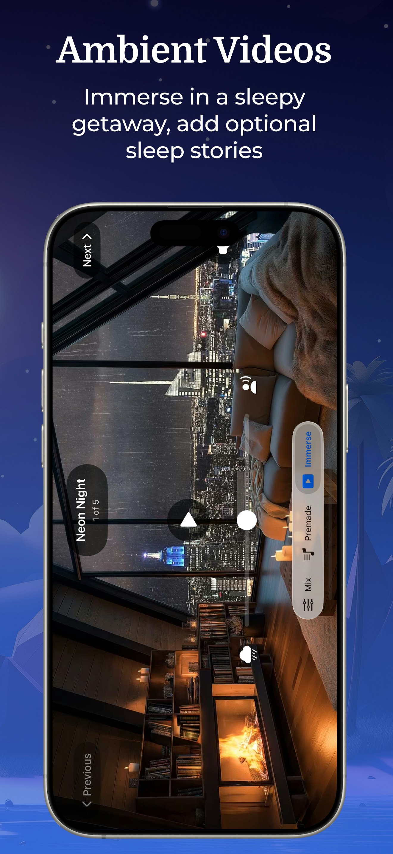 Rain Sleep Sounds iOS app gallery image