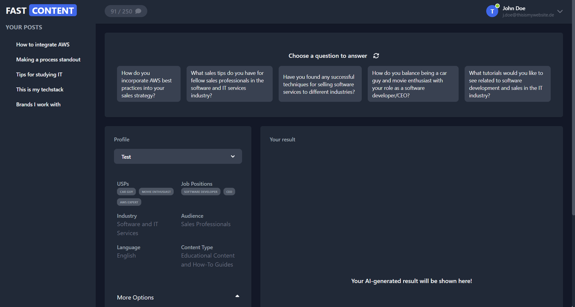 FastContent - Crea post quotidiani con un clic e non esaurire mai le idee media 1