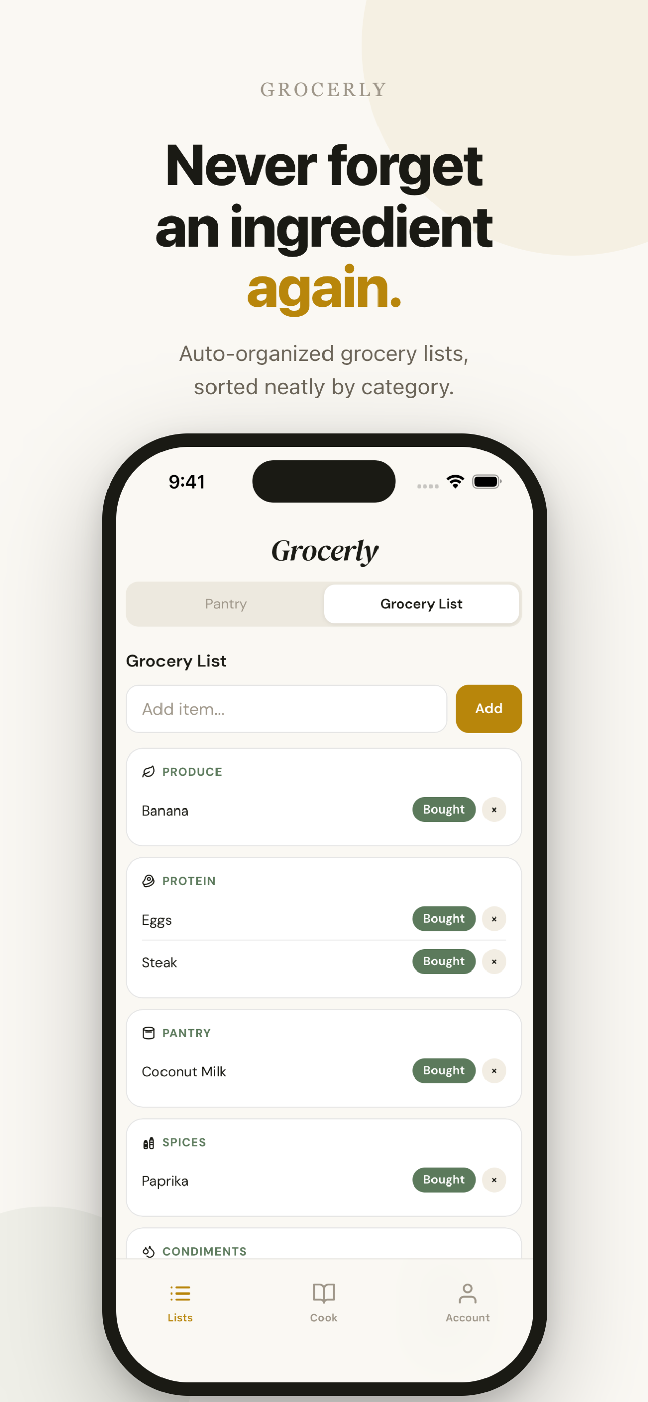 Grocerly: AI Recipe & Grocery gallery image