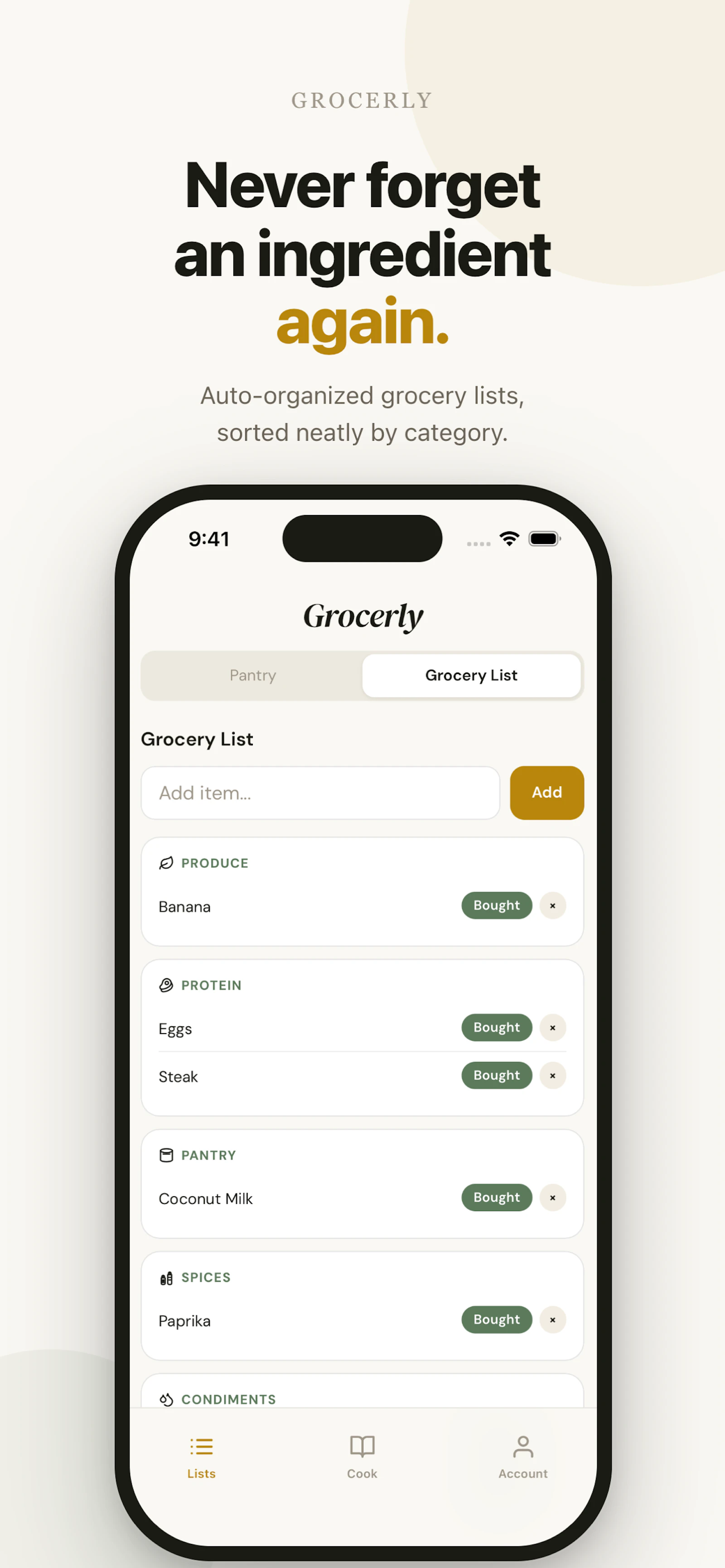 Grocerly: AI Recipe & Grocery screenshot 4