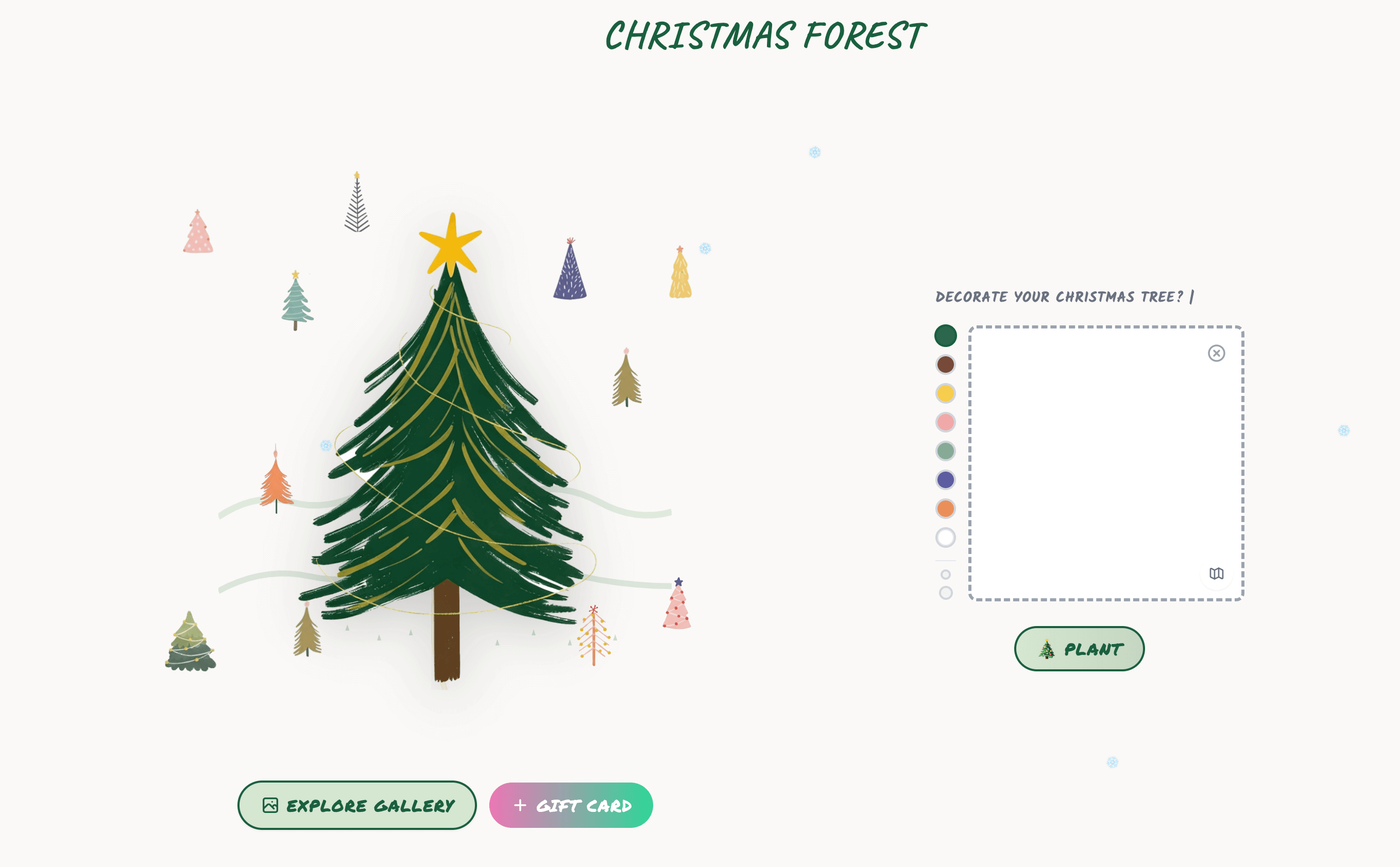 Christmas Forest - Main screenshot showing features and interface