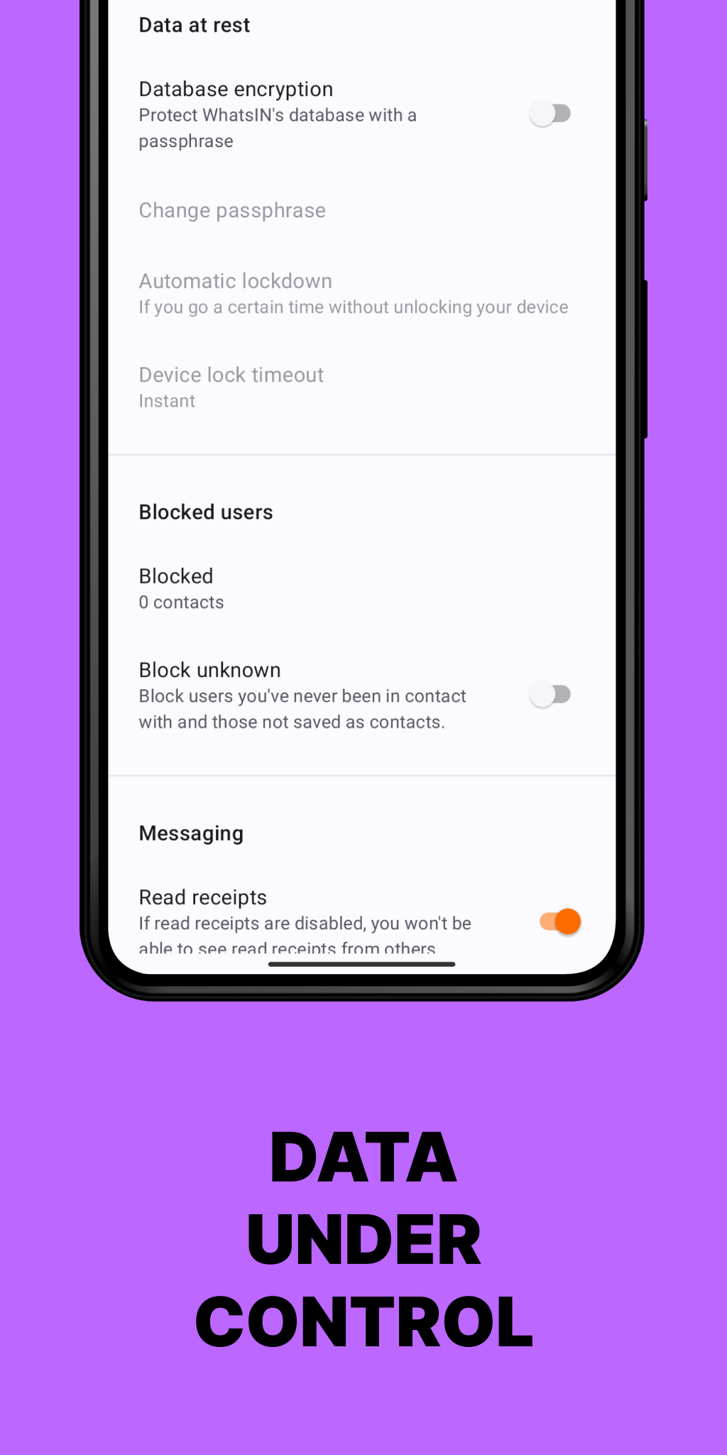 Mídia 8 de O que é o mensageiro - Whatsin Messenger é um aplicativo de mensagens com recursos finais
