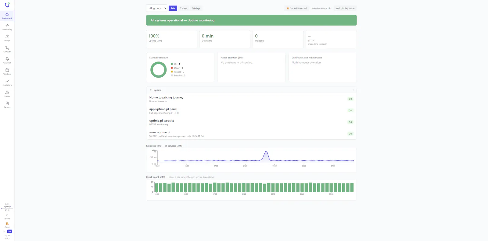 Uptimo screenshot 1