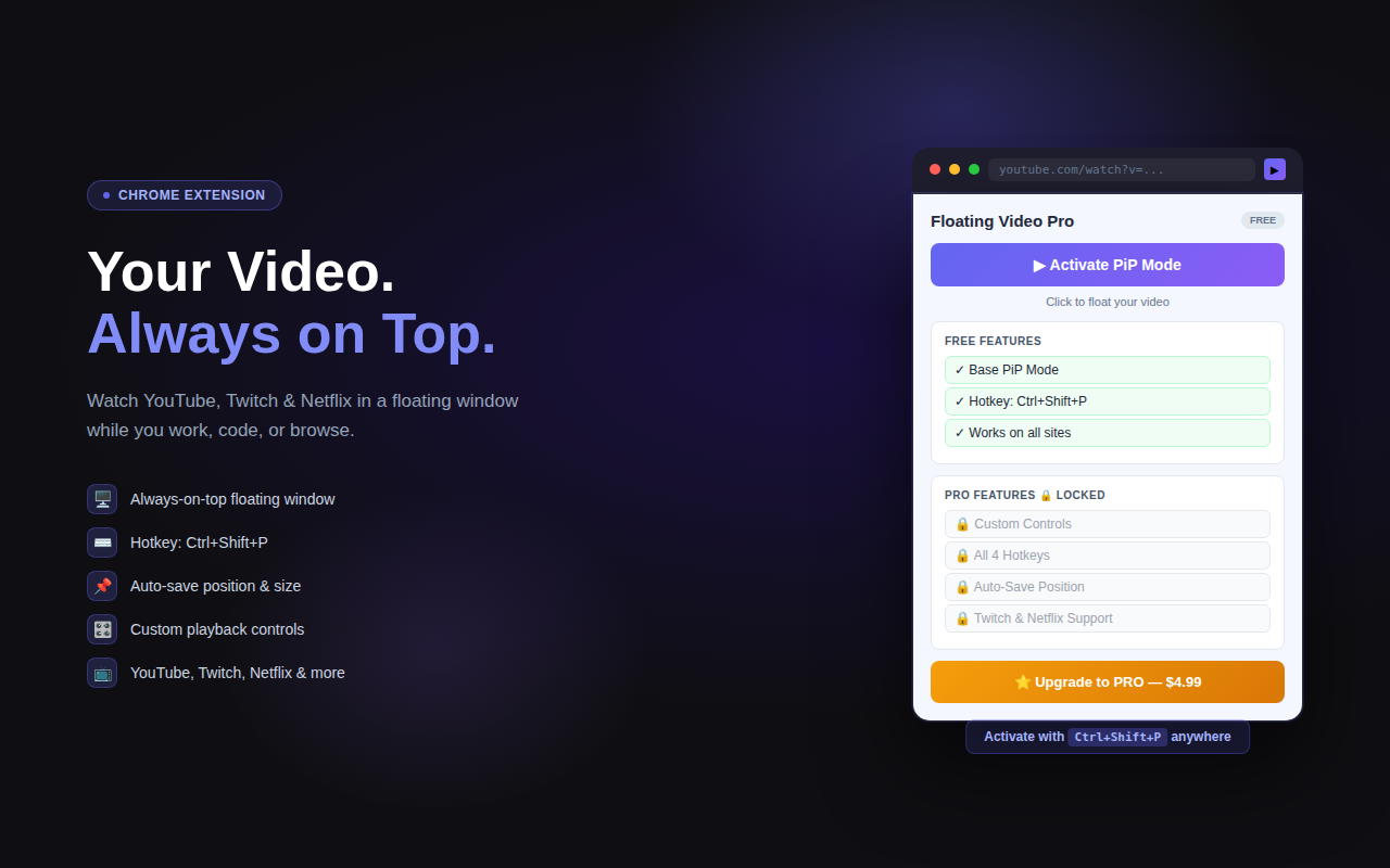 Floating Video Pro gallery image