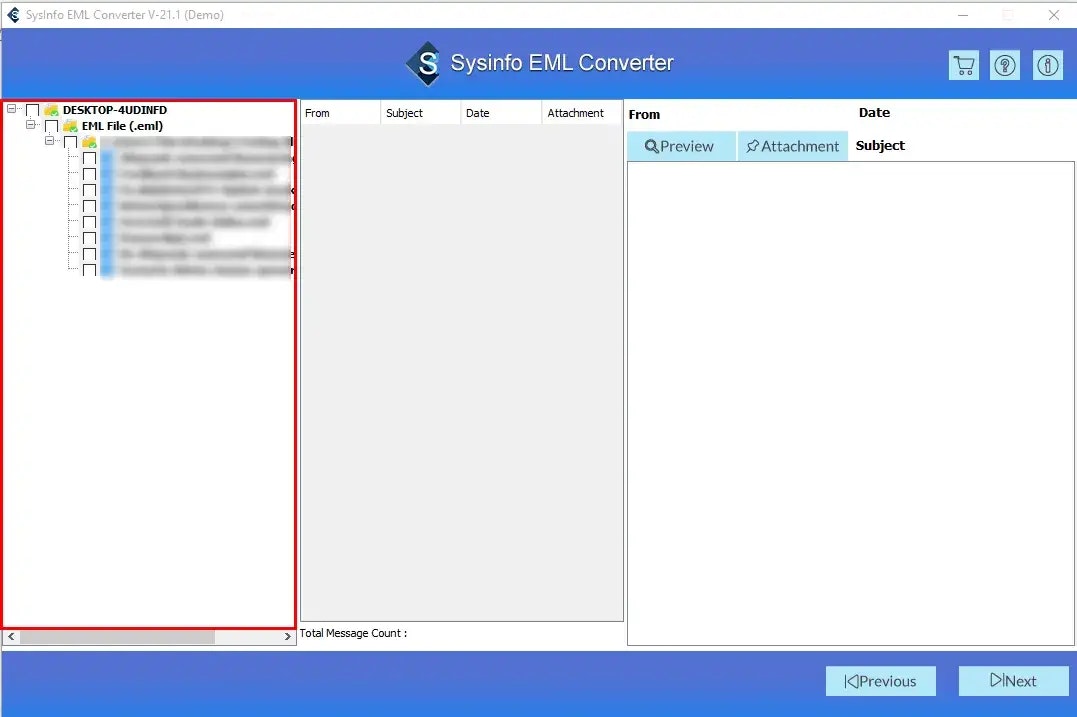 Convertitore EML convertertools di posta media 2