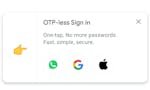OTP-less One tap Sign in image