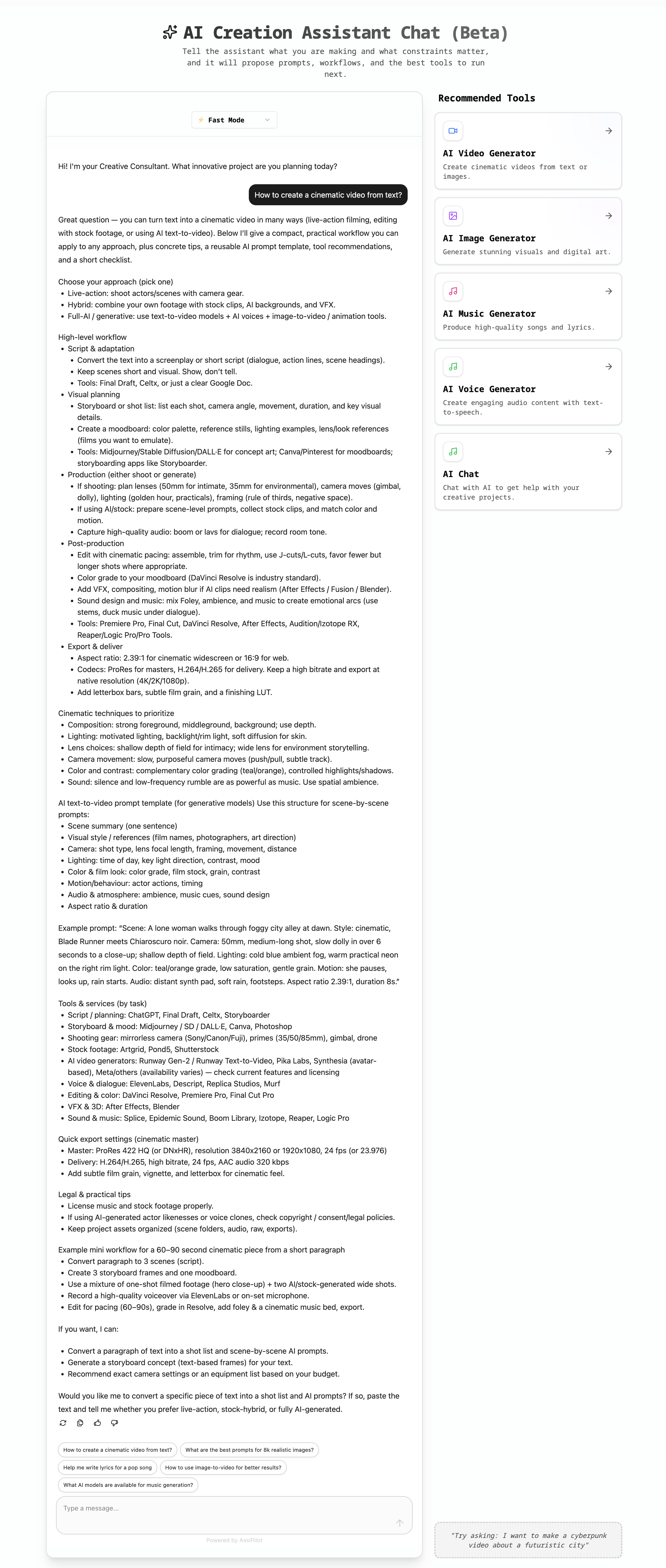 AssiPilot - Screenshot 5 showing product features and functionality