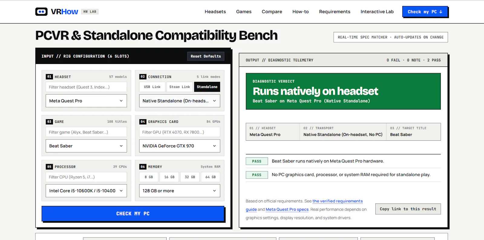 VRHow: VR Compatibility & Tools. screenshot 3
