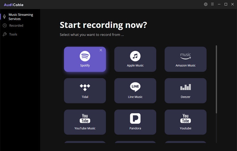 オーディオオーディオレコーダー - すべてのストリーミングサイトに最適なストリーミングミュージックレコーダー。メディア1