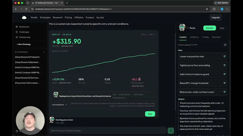 TurbineFi screenshot 1 (video preview)