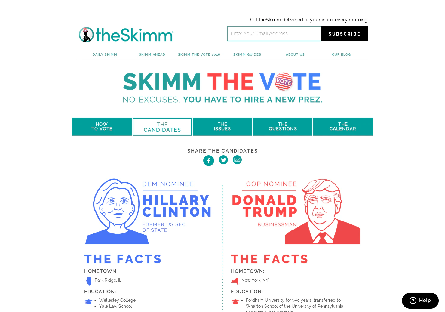 Skimm Your Candidate