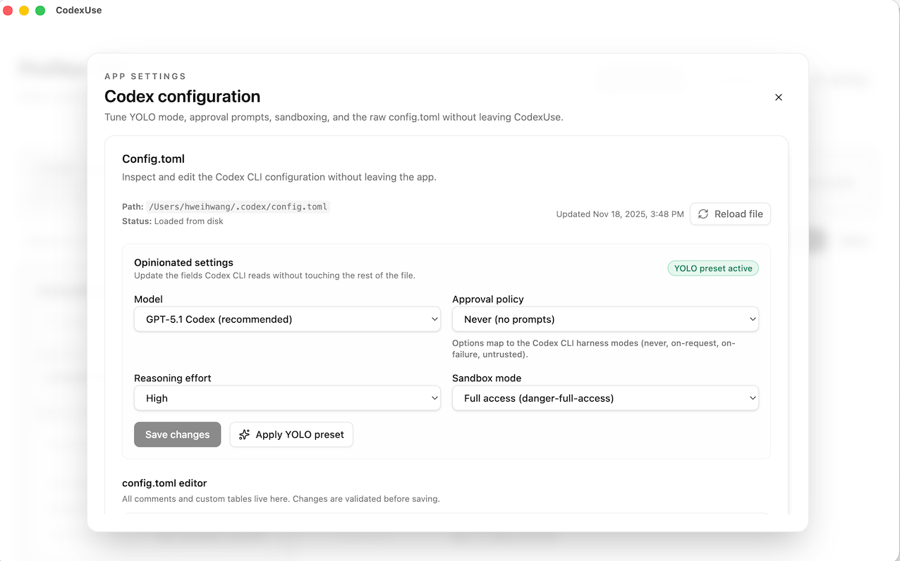 CodexUse - Screenshot 2 preview