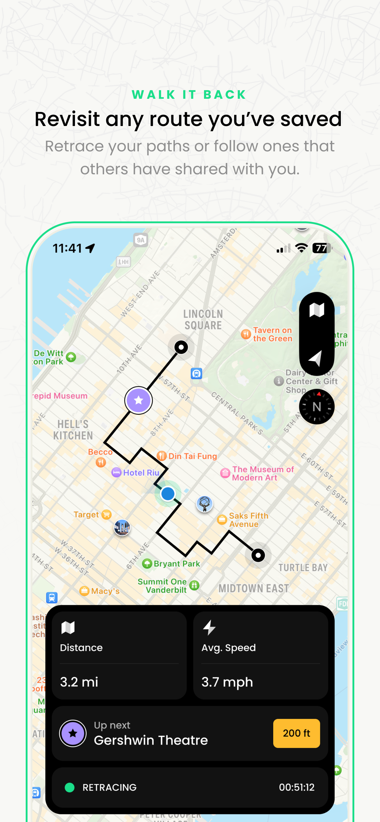 Route mapping: Snicket app - Screenshot 4 showing product features and functionality
