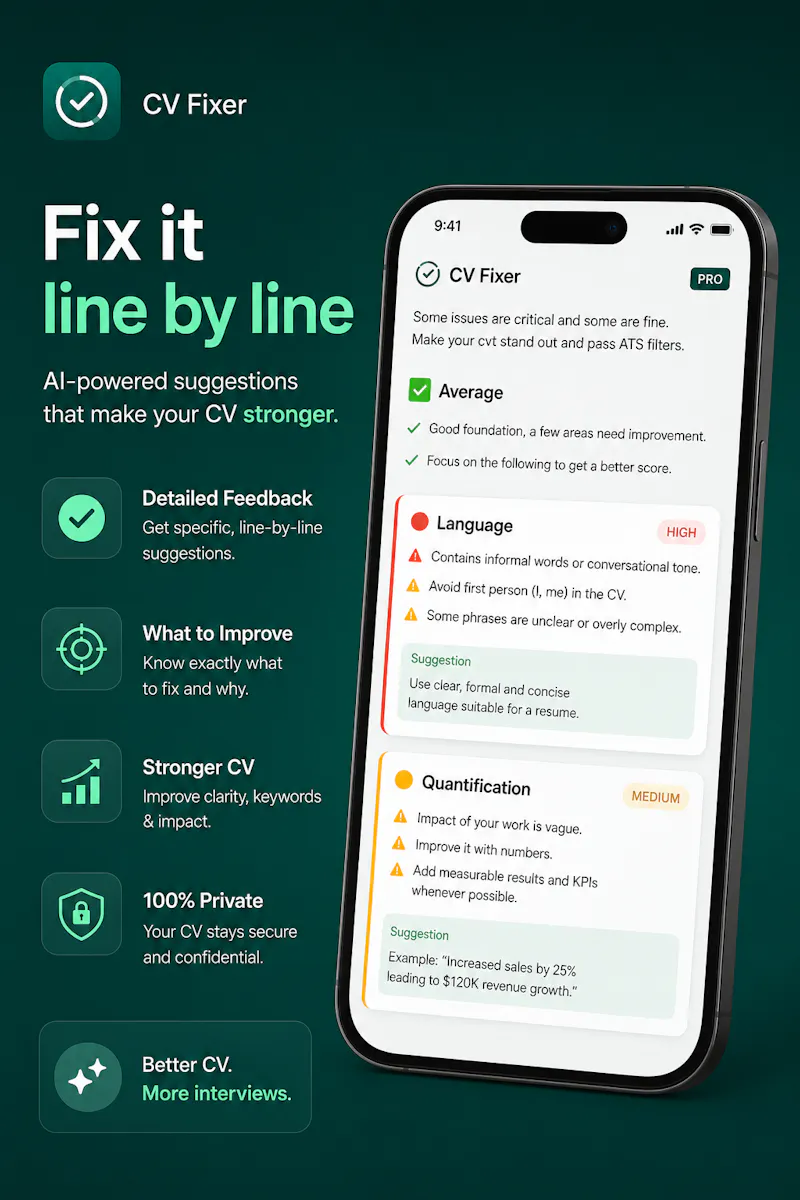 CV Fixer- ATS Checker screenshot 3
